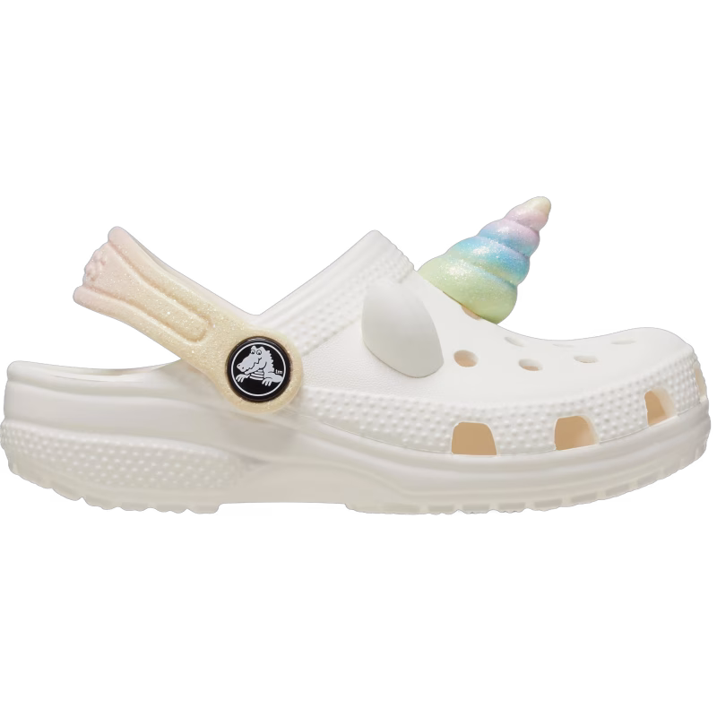 Crocs Classic IAM Rainbow Unicorn Kids Tofflor, Chalk, 20-21