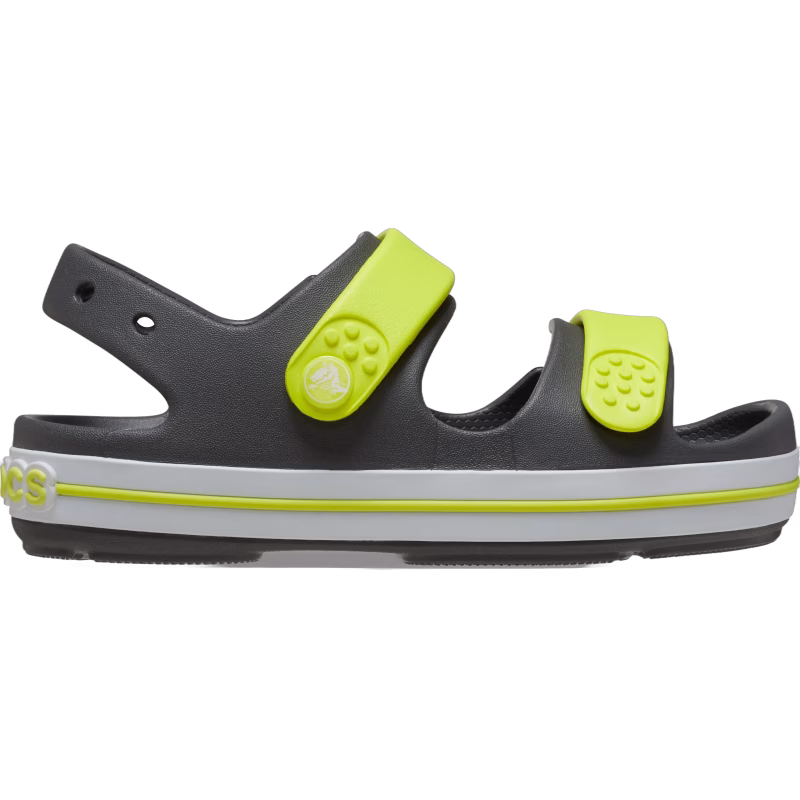 Crocs Crocband Cruiser Sandaler, Slate Grey/Acidity, 28-29