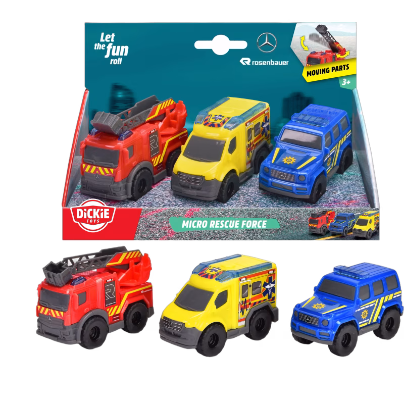 Dickie Toys Mini Räddningsfordon 3-Pack