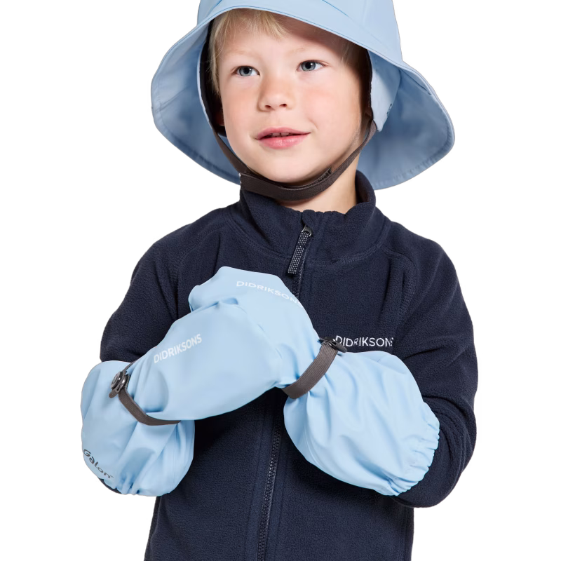 Didriksons Glove Regnvantar, Light Sea Blue, 0 år