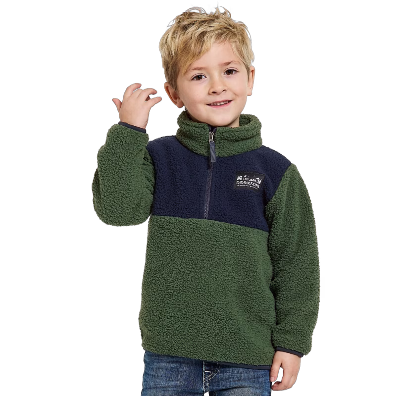 Didriksons Gosig Piletröja, Pine Green, 130