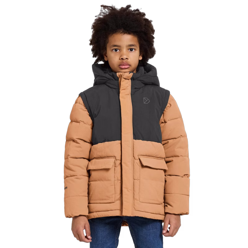 Didriksons Granite Puffjacka, Almond Brown, 120