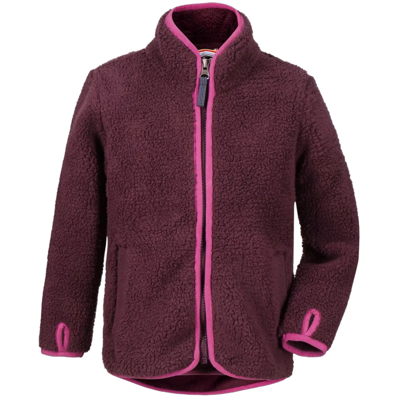 Didriksons Lo Pile Jacka, Plum, 90