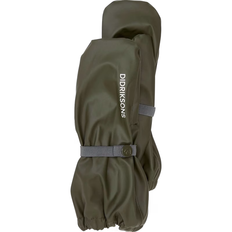 Didriksons Pileglove Fodrade Regnvantar, Deep Green, 0 år
