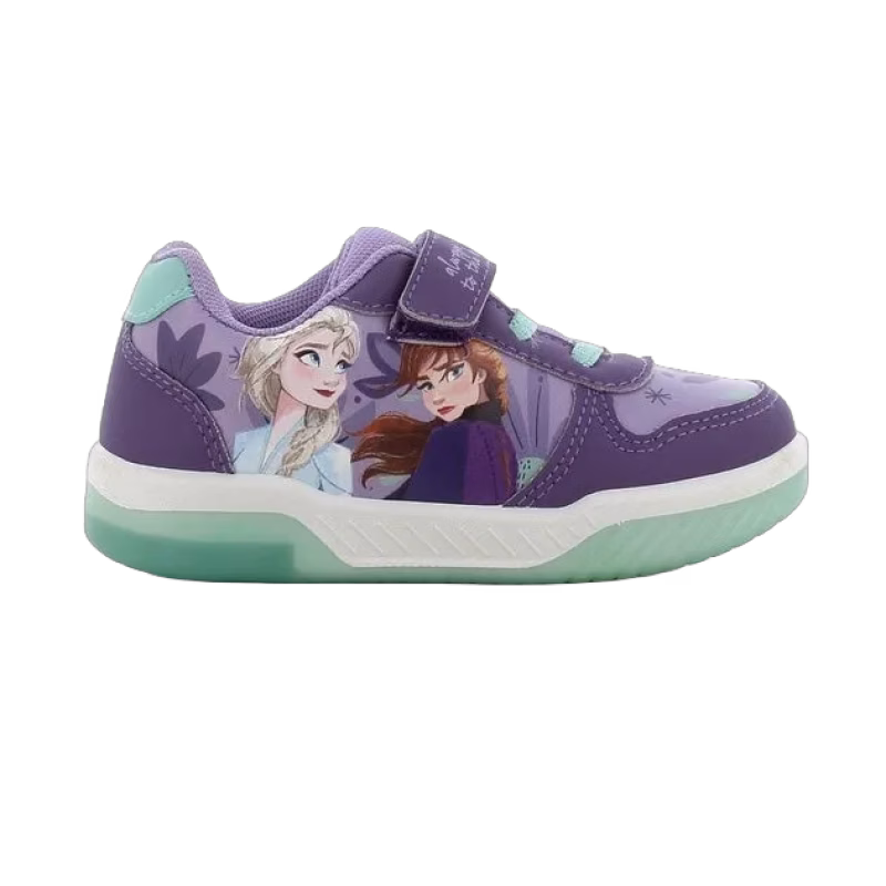 Disney Frozen Classic Blinkande Sneakers, Dark Purple/Lilac, 32
