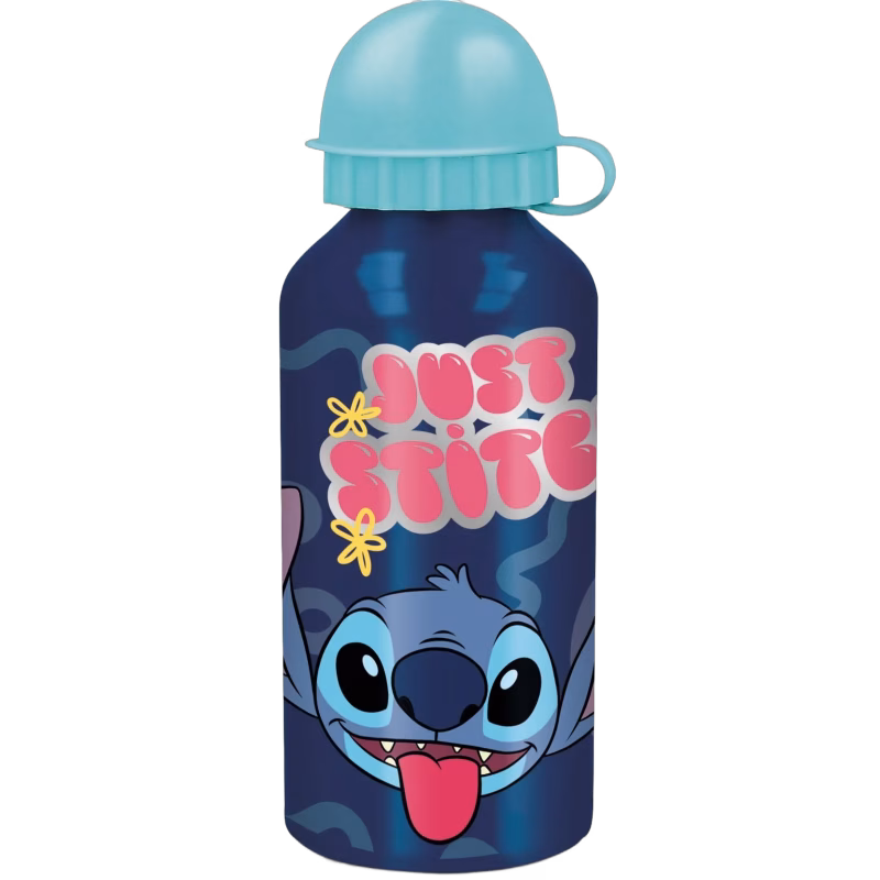 Disney Lilo and Stitch Vattenflaska 400 ml Aliminium, Blue