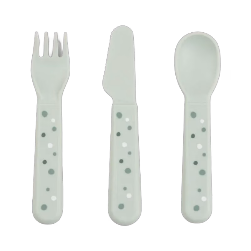 Done By Deer Bestickset Foodie Happy Dots (Green)