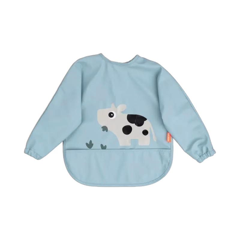 Done By Deer Haklapp med ärm Tiny Farm (Blue)