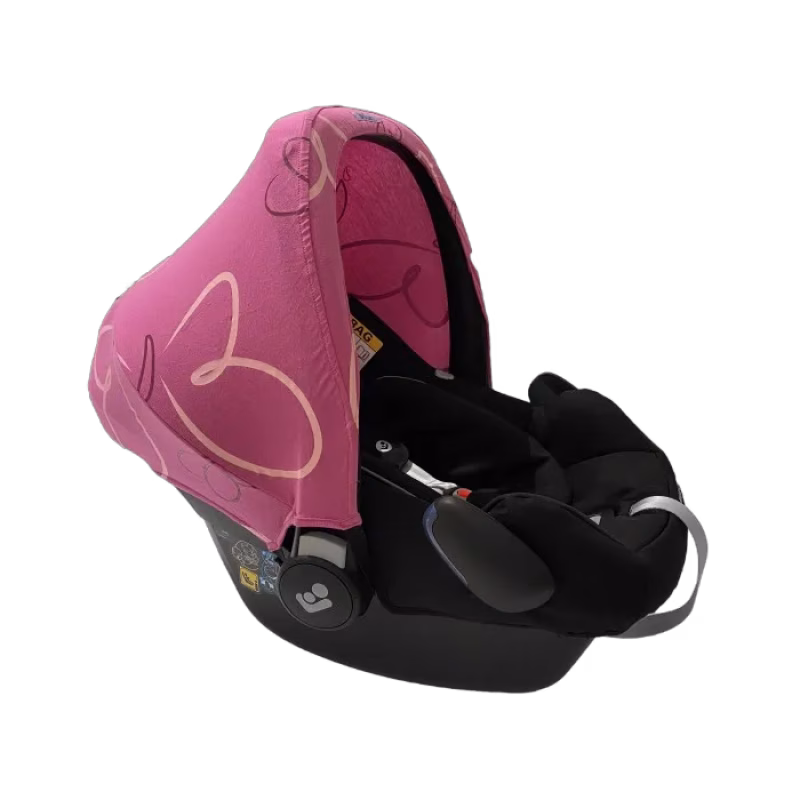 Dooky Hoody Solskydd till Babyskydd (Cerise Fjäril)