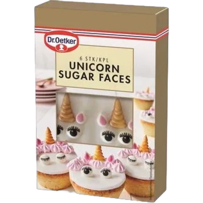 Dr. Oetker Unicorn Sugar Faces 10g