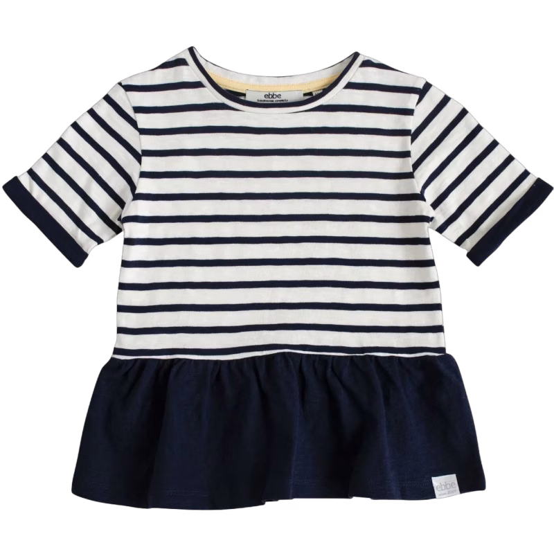 Ebbe Benita T-Shirt, Offwhite/Dark Navy, 128