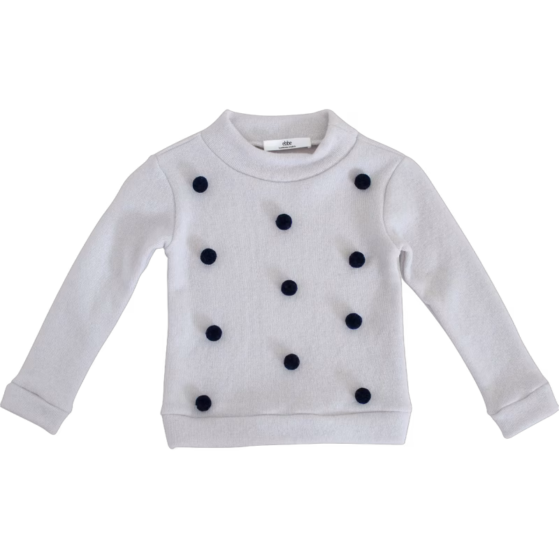 Ebbe Valerie Dot Tröja, White-Navy Dot 116