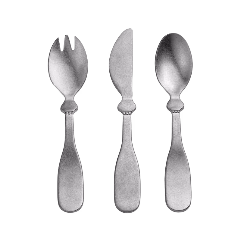 Elodie Details bestick metall 3 delar, antikt silver