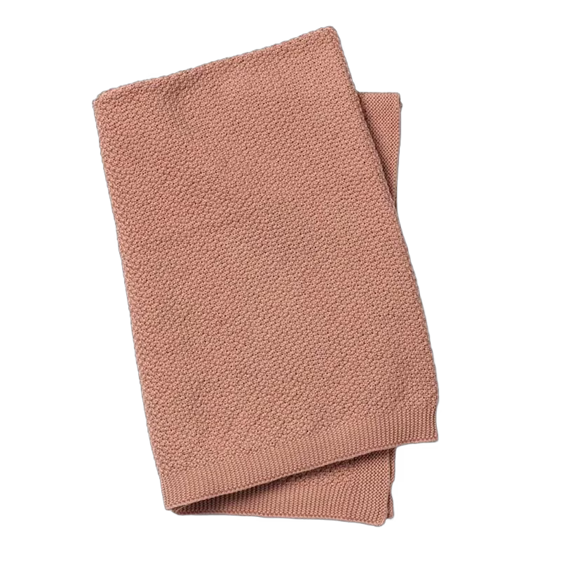 Elodie Details mosstickad filt, faded rose