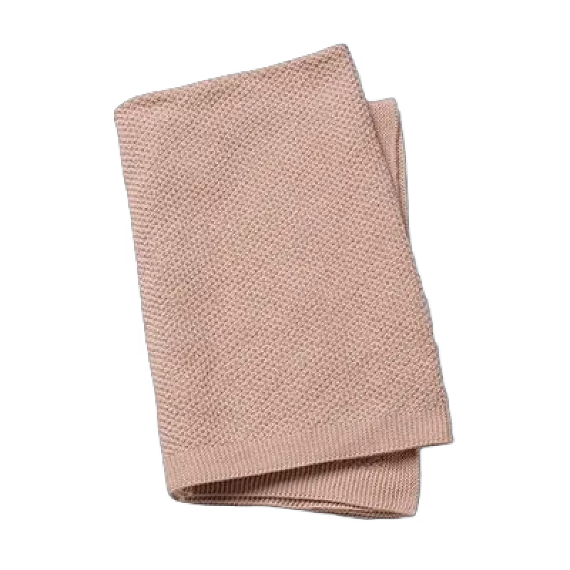 Elodie Details mosstickad filt, powder pink