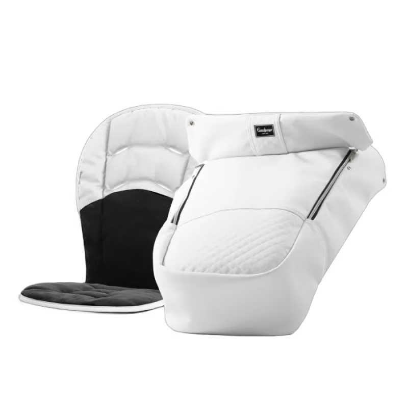 Emmaljunga Åkpåse Ergo De Luxe (Polar White Leatherette)