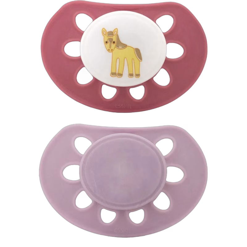Esska Classic Horse Nappar 2-pack, Rosa/Lila