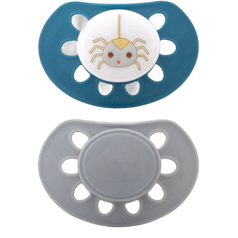 Esska Classic Spider Nappar 2-pack, Blå/Grå
