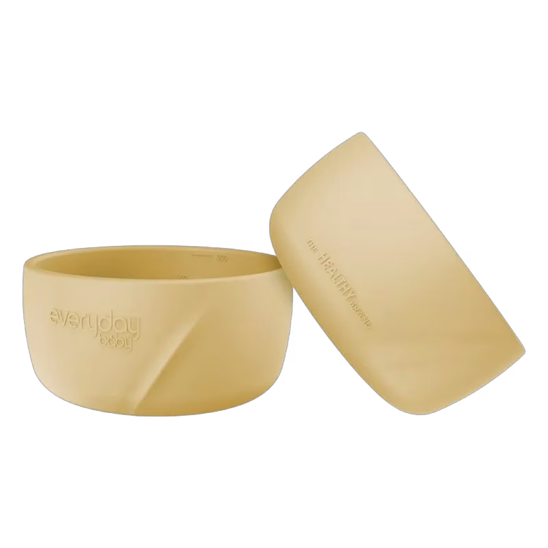 Everyday Baby barnmatsskål silikon 2-p, soft yellow