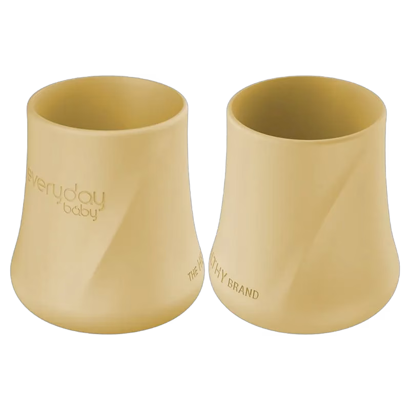Everyday Baby silikonmugg 2-p, soft yellow