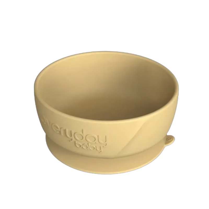 Everyday Baby silikonskål med sugfunktion, soft yellow
