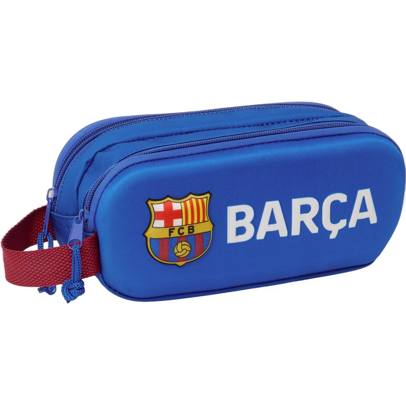 FC Barcelona 3D Dubbelpennfodral, Marinblå