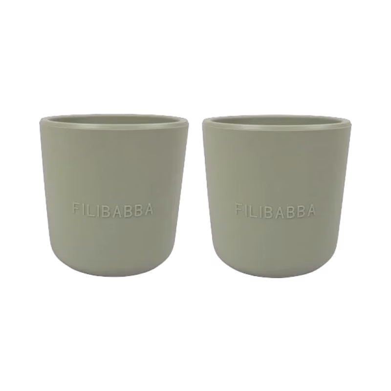 Filibabba Silikonmugg 2-pack Green