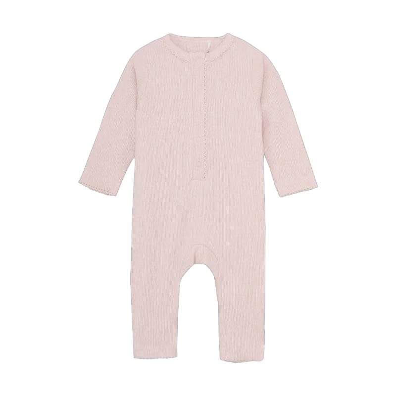 Fixoni Långärmad Jumpsuit Ribbad Hushed Violet Melange
