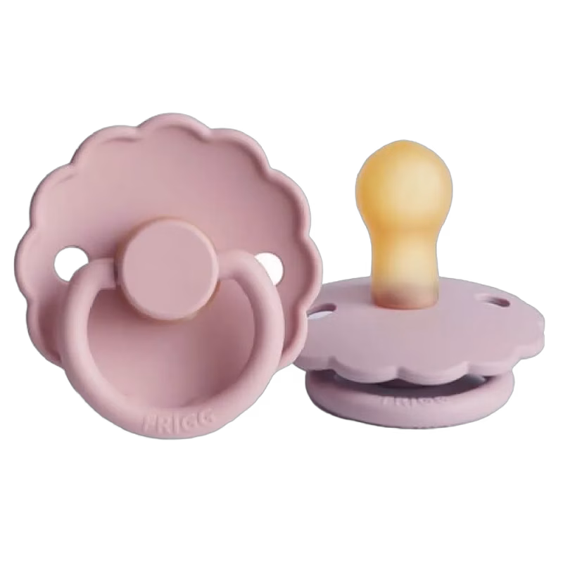 FRIGG Napp Daisy Latex 2-pack Baby Pink/Soft Lilac