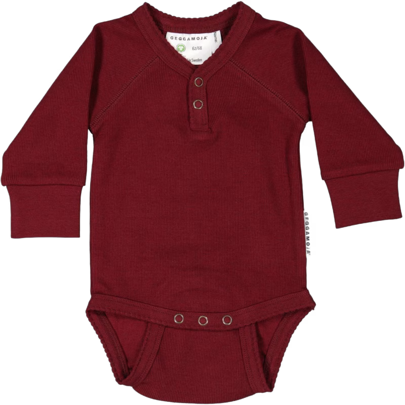 Geggamoja Body, Burgundy, 50-56, Bebiskläder