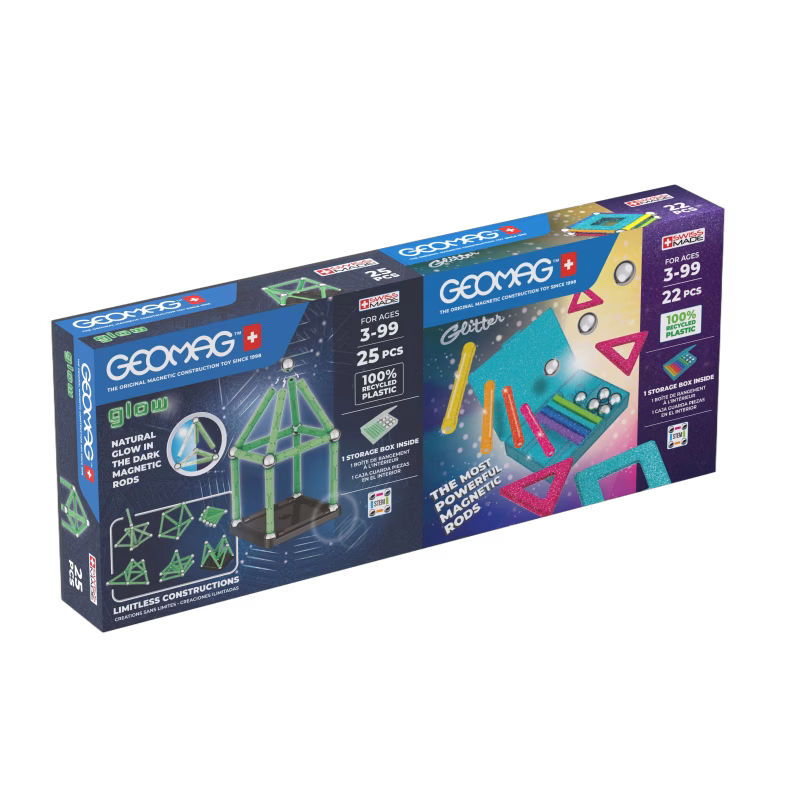 Geomag Glow &  Glitter Panels Byggsats 2-Pack 47 Delar