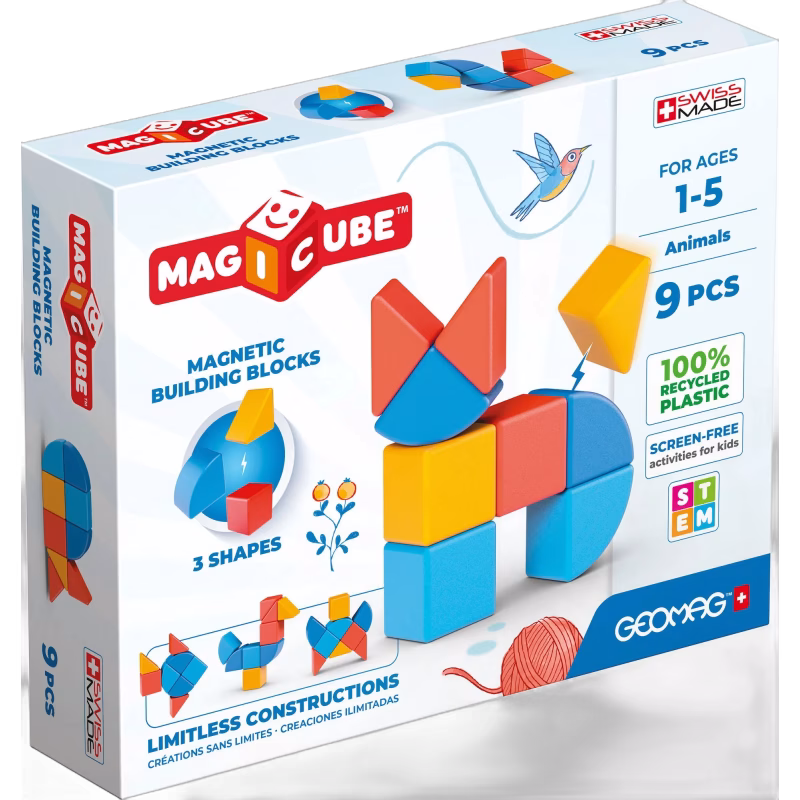 Geomag Magicube Byggsats Djur 9 Delar