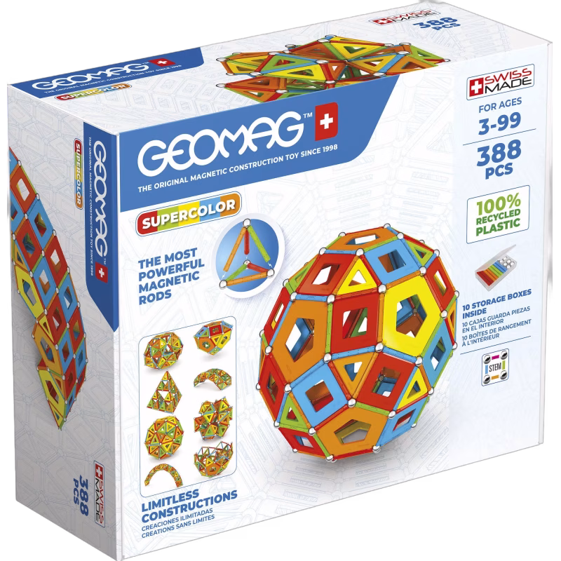 Geomag Supercolor Panels Masterbox Byggsats 388 Delar