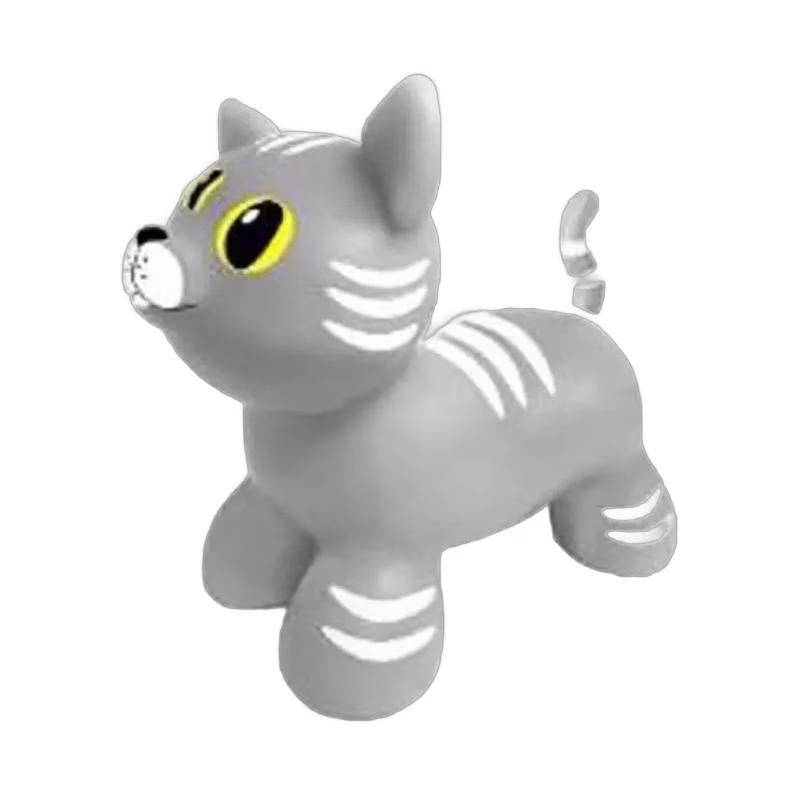 Gerardos Toys hoppleksak, katt grå