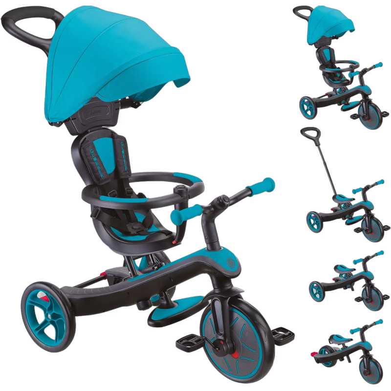 Globber Trehjuling Explorer 4-in-1, Blågrön