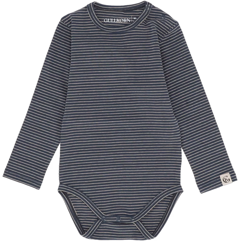 Gullkorn Design Villvette Body, Dark Denim, Stl 74, Bebiskläder