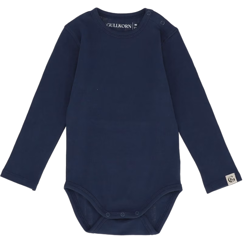 Gullkorn Design Villvette Body, Navy, Stl 62, Bebiskläder