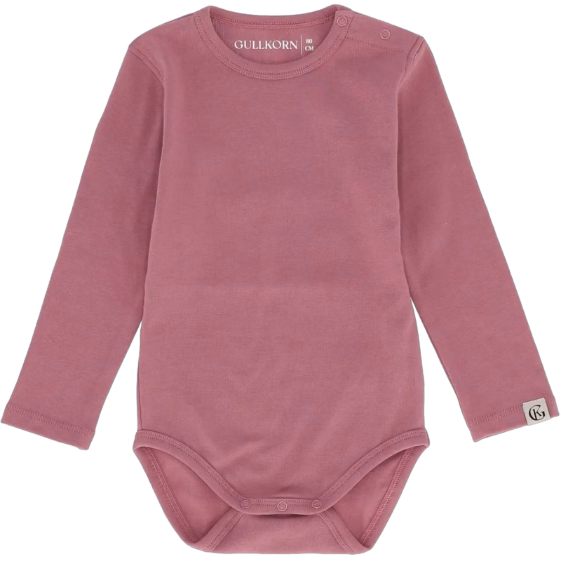 Gullkorn Design Villvette Body, Old Pink, Stl 62, Bebiskläder