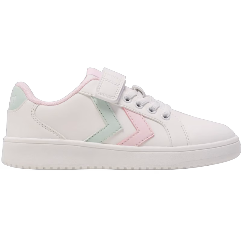 Hummel Derby Court Jr Sneakers, White/Pink, 29