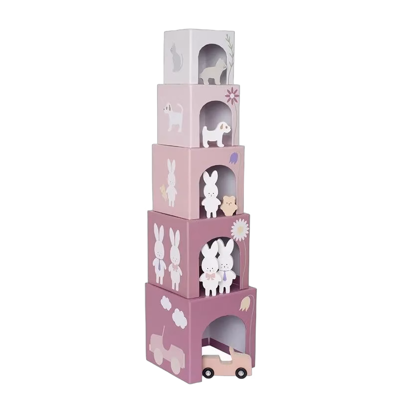 Jabadabado stapelbar kub, bunny 1-5
