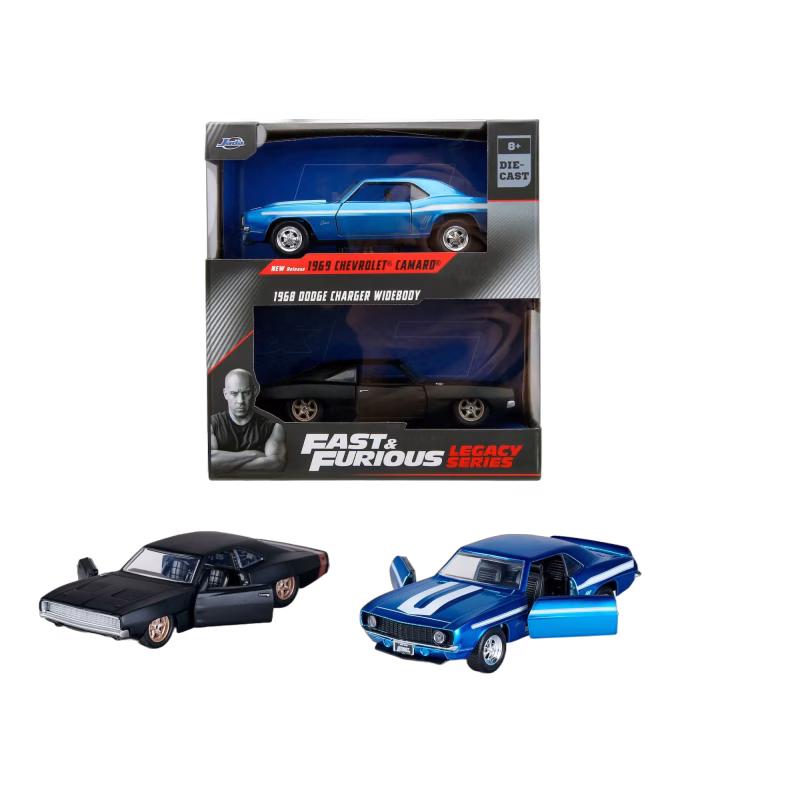 Jada Toys Fast &  Furious Bilar Dubbelpack Dodge Charger &  Chevrolet Camaro 1:32