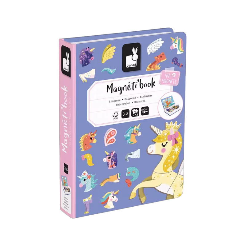 Janod Magneti'Book Enhörning Magnetset 44 st