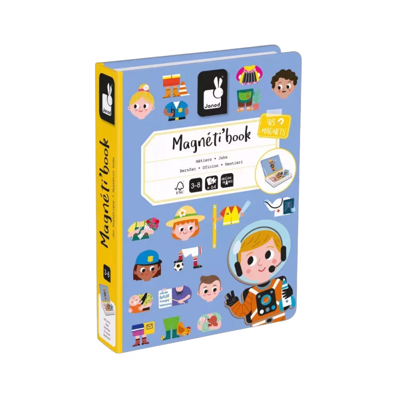 Janod Magneti'Book Jobb Magnetset 48 st