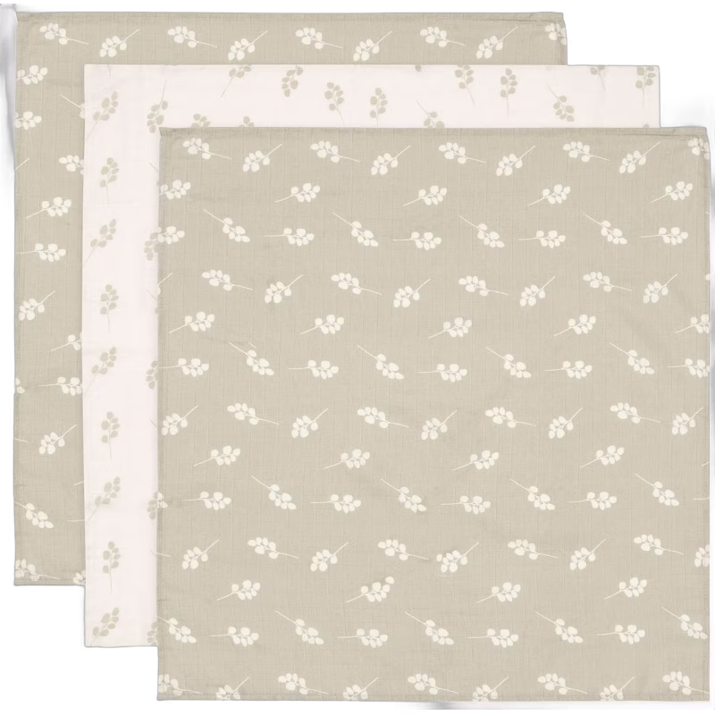 Jollein Muslinfilt 3-Pack, Twig Olive Green