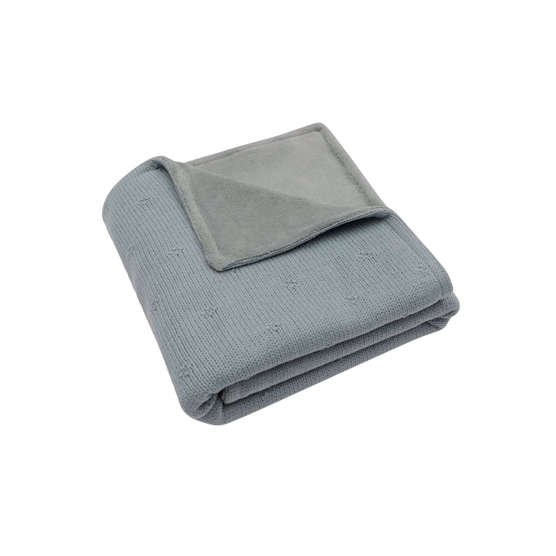 Jollein Stickad Filt, Sea Green