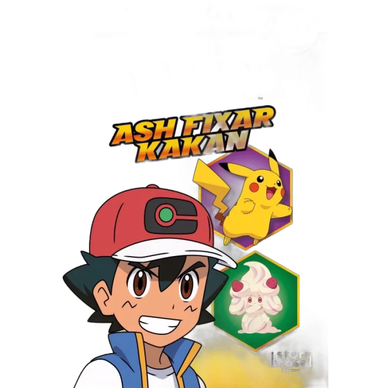 Kärnan Pokémon Lätta att läsa Ash fixar kakan