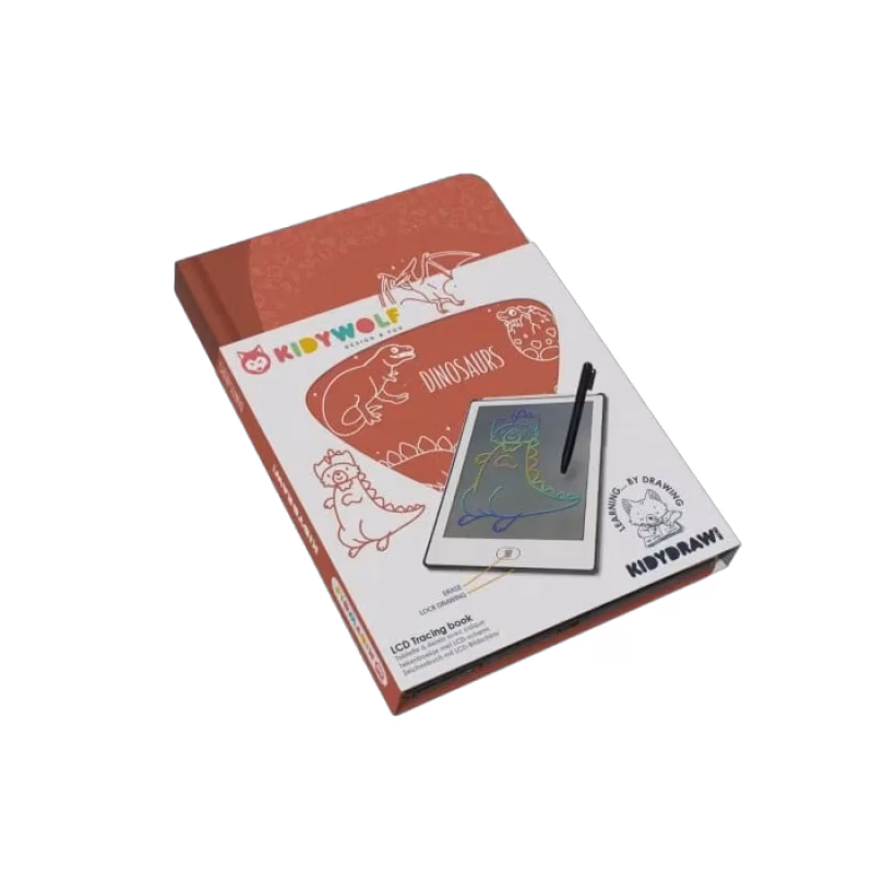 Kidywolf Skissblock med LCD-skärm Dino