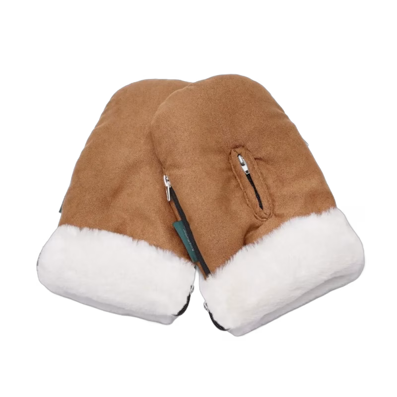 KONG.WALTHER Handvärmare Faux Suede Brown