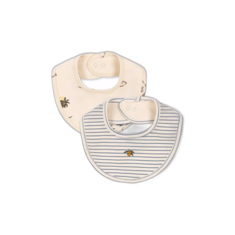 Konges Slöjd Bibs 2-pack (Kubi/Stripe Bluie)