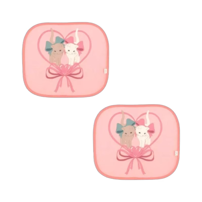 Konges Slöjd Solskydd för bilen 2-pack (Kitty Bow)